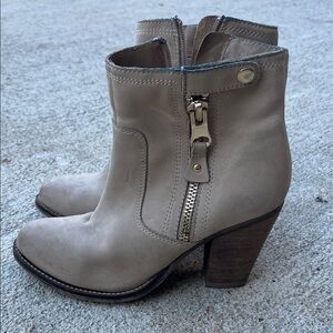 Aldo Zipper Tan Ankle Boots